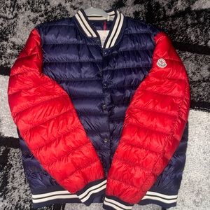 Moncler Enrick Varsity Bomber Jacket Size 7